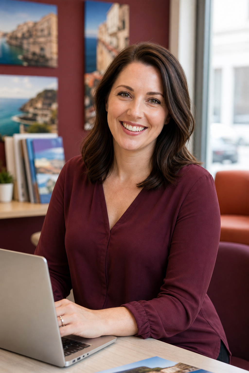Travel Business First specialist preparing business class flight options