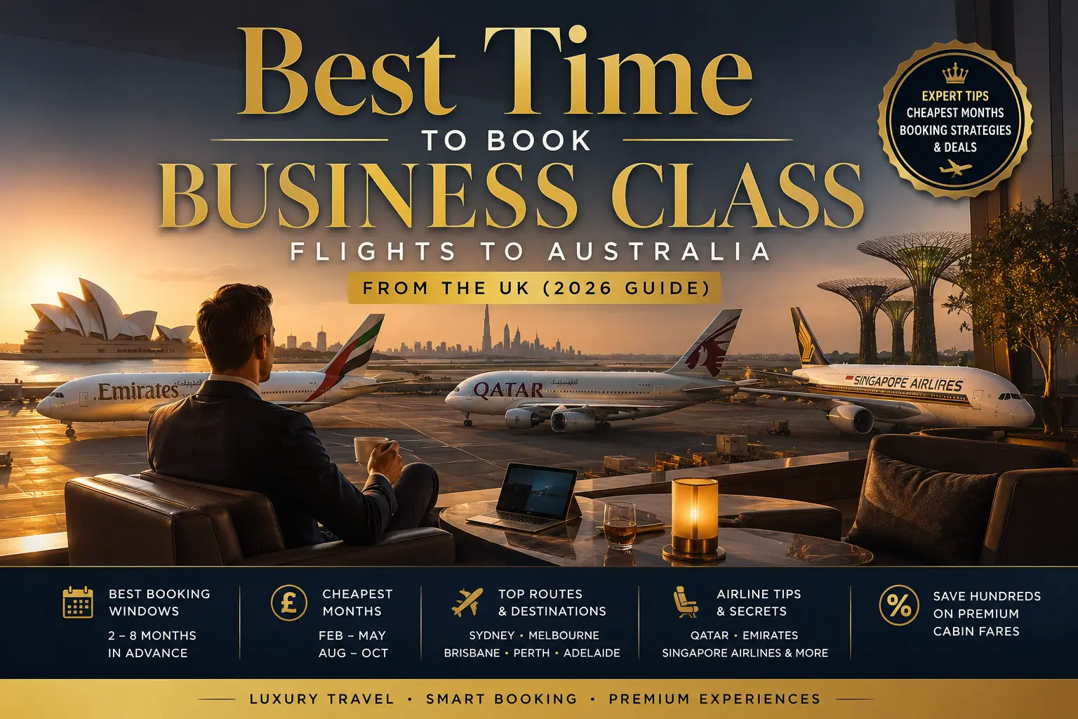 Best Time to Book Business Class Flights to Australia from the UK (2026 Guide)